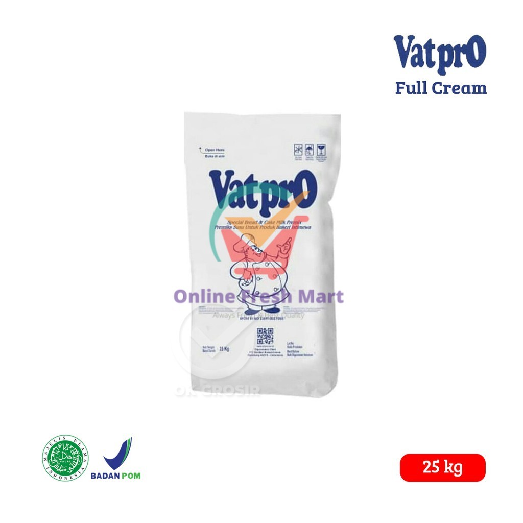 GROSIR Vatpro Susu Bubuk Full Cream (1 ZAK 25 kg) - Online Fresh Mart Denpasar