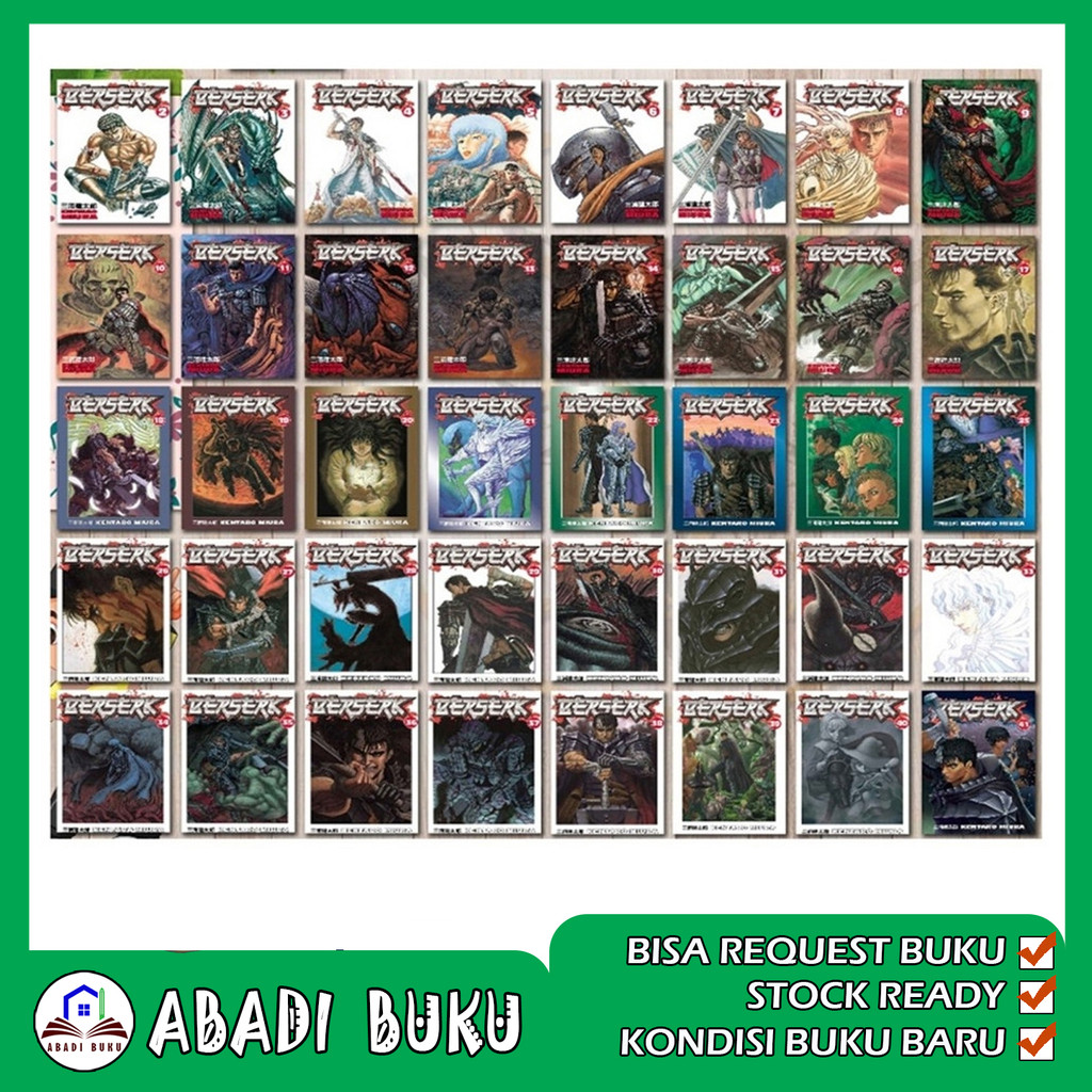 Komik Manga Berserk Full Set (41 book series) English