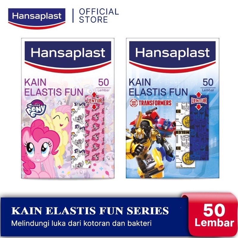 TI Hansaplast Plester Luka Anak (STRIP) Motif Karakter Lucu / Hansaplast Kain Elastis Fun Pony Trans