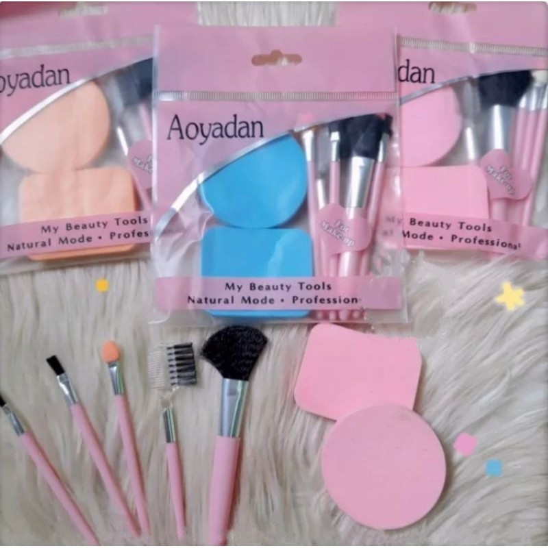 SET KUAS MAKE UP SPONGE BEDAK KUAS SPONS SET SPONGE