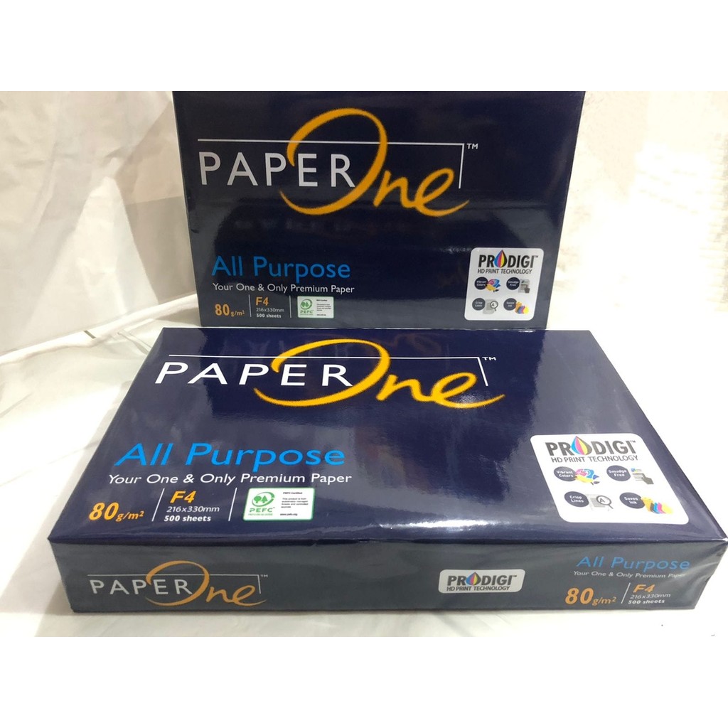 

KERTAS HVS PAPER ONE F4 80GSM (1 RIM ISI 500 LEMBAR)