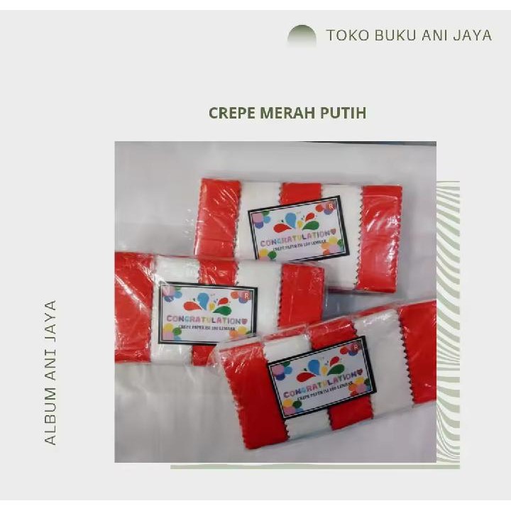 

KERTAS CREPS WARNA MERAH PUTIH (PER PAK)