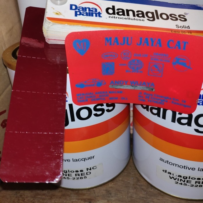 cet /cat mobil danagloss kemasan 1kg wine red 2285