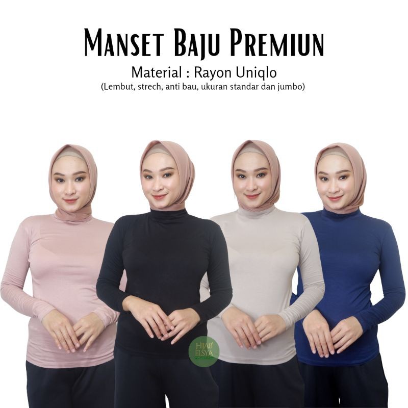 DISKON Manset Premium Basic Turtleneck All Size, Manset Badan Kaos , Manset Uniklo, Manset badan jum