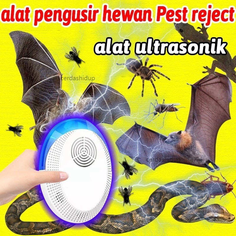 [100% Asli] Ultrasonic Pest Repeller pest reject alat pengusir kecoa nyamuk tikus serangga