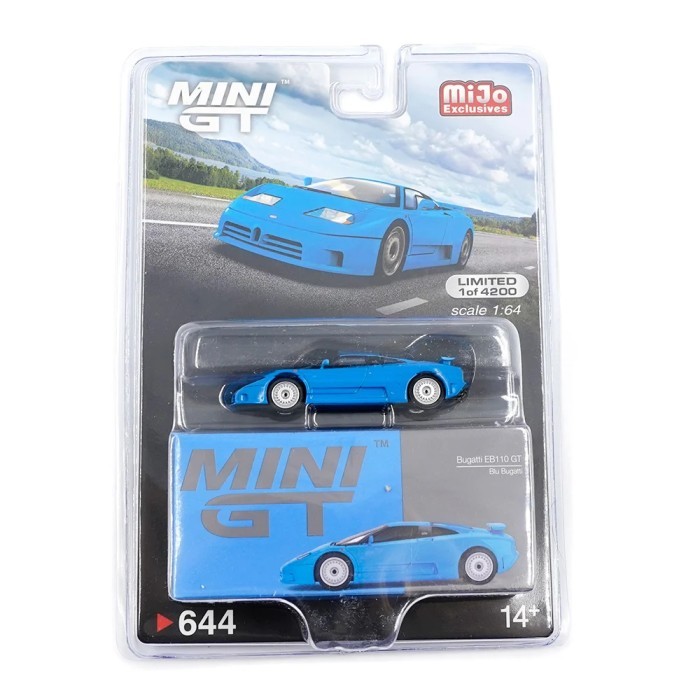 Diecast Mini GT Bugatti EB110 GT Blu Bugatti 00644-MJ
