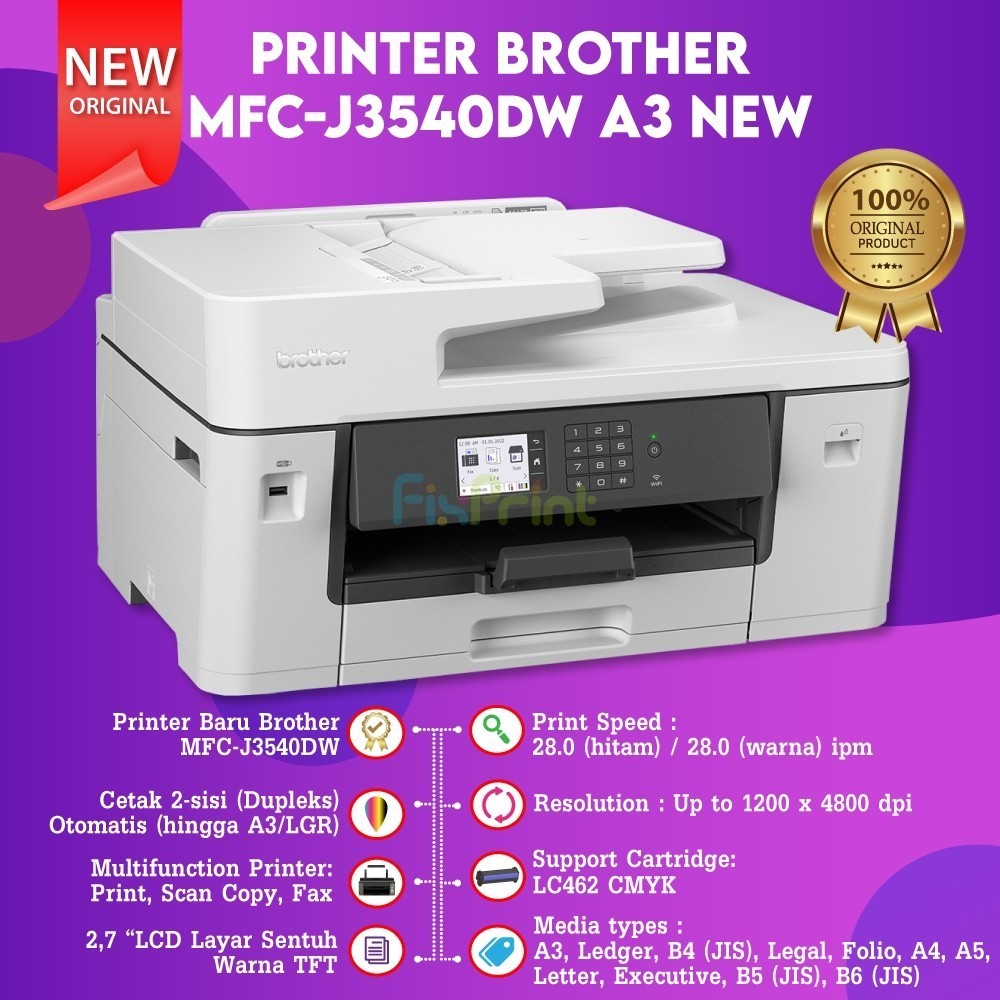 FixPrint Printer Brother A3 J3540DW MFC J3540DW MFC-J3540DW A3 Print Scan Copy Wireless Duplex ADF N