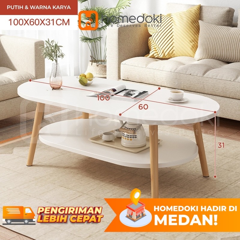 Homedoki Meja tamu / Coffee table / Meja Kopi / Meja Coffee Minimalis / Meja Tamu Minimalis Modern