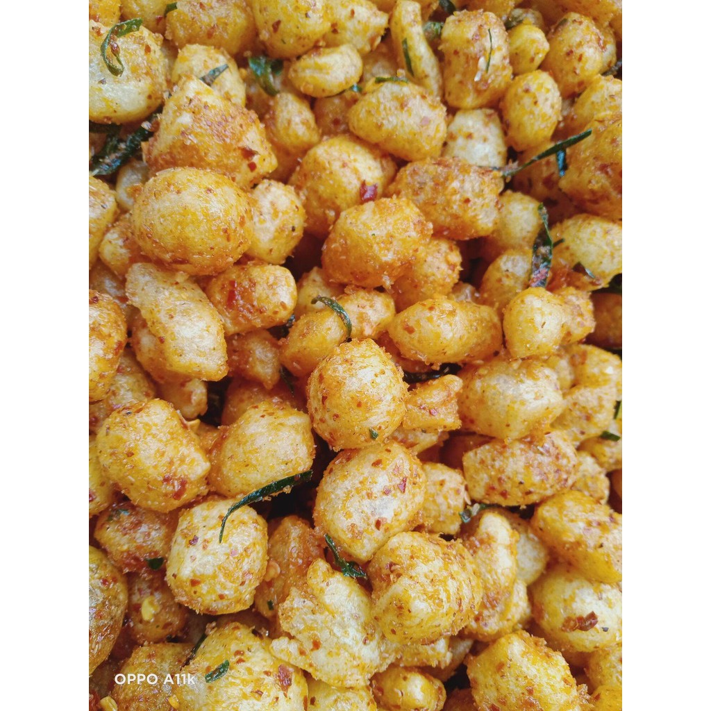 

cimol pedas Gurih daun jeruk