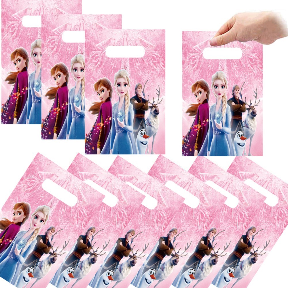 

Disney Frozen Birthday Party Decorations Princess Anna Elsa Theme Candy Loot Bag Gift Bag Kids Girls Baby Shower Party Supplies
