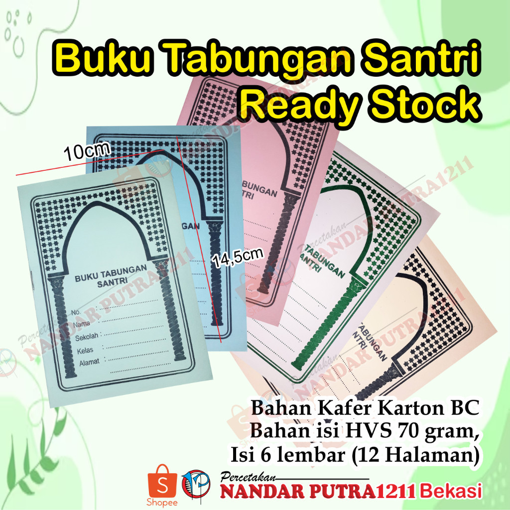 

Buku Tabungan Santri Ready Stock