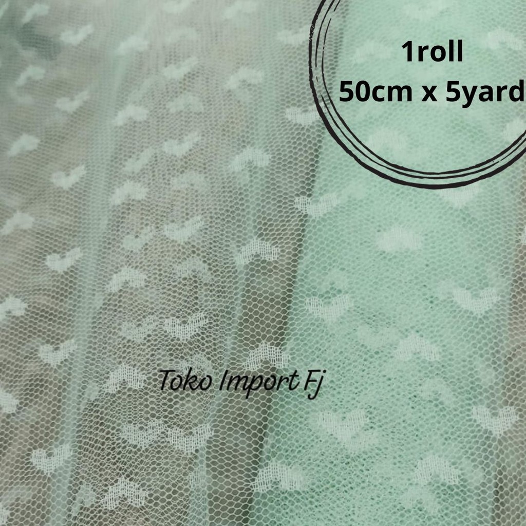 

Flower Wrapping Korean Mesh Jala Motif Heart Buket Bunga Jaring Love