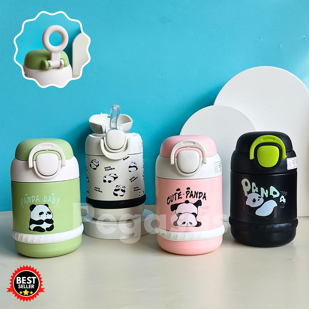 TM4146 Termos Mini Kapsul Karakter PANDA / Botol Minum Tumbler Unik Lucu Stainless Steel SUS 316 Tah