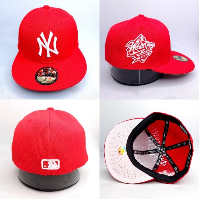 TOPI FITTED NY YANKEES MERAH WORLD SERIES - 7
