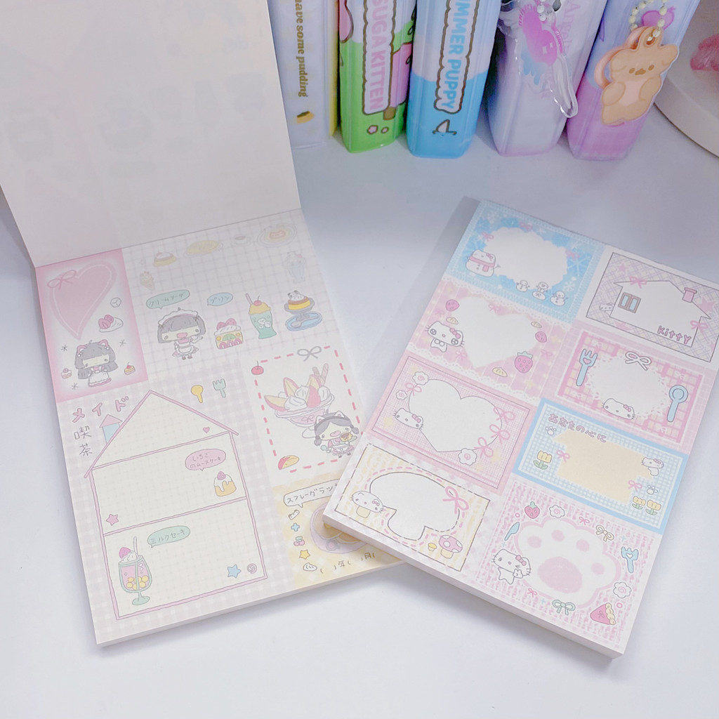 

50sheets Cute Memo Pads Scrapbooking Materials Kawaii Stationery Decorative Book to do list Accessories Office