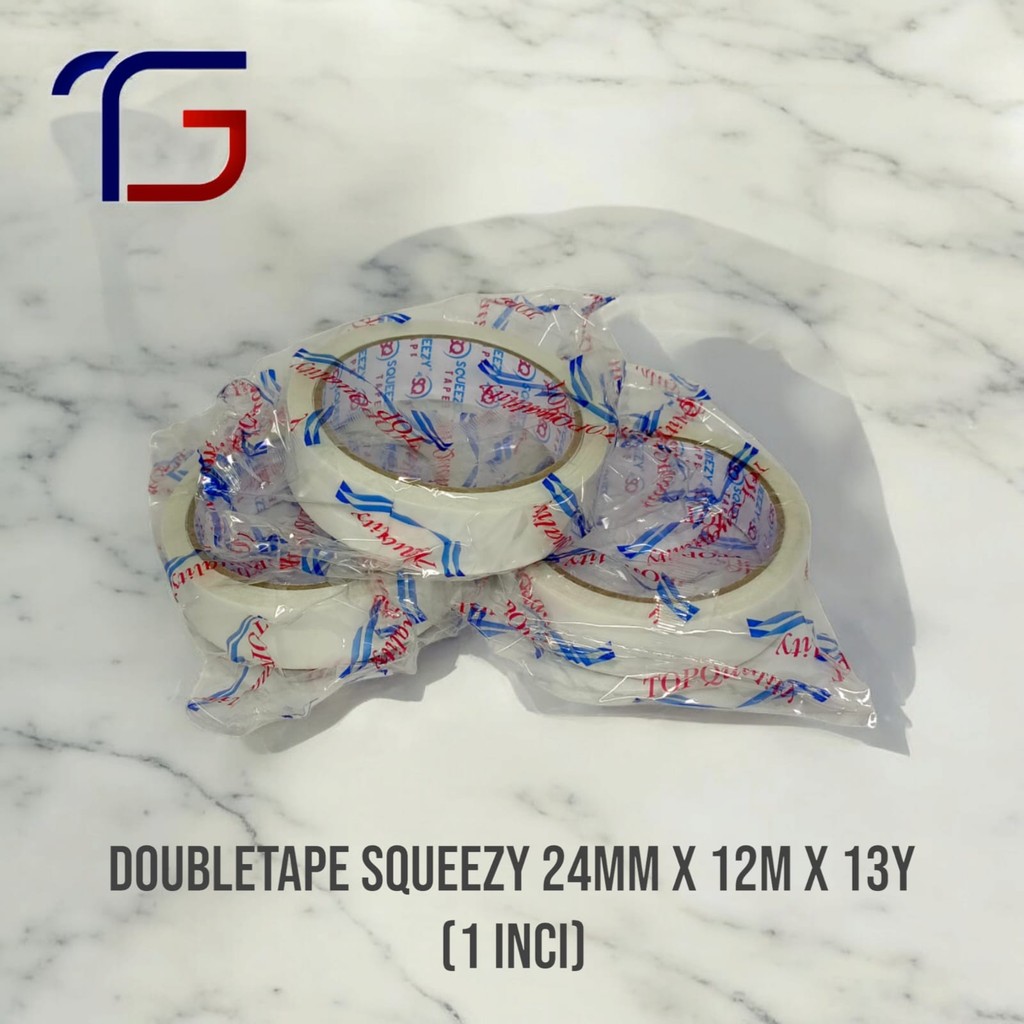 

Doubletape Murah Squeezy 24mm x 12m ( 1 Inci)