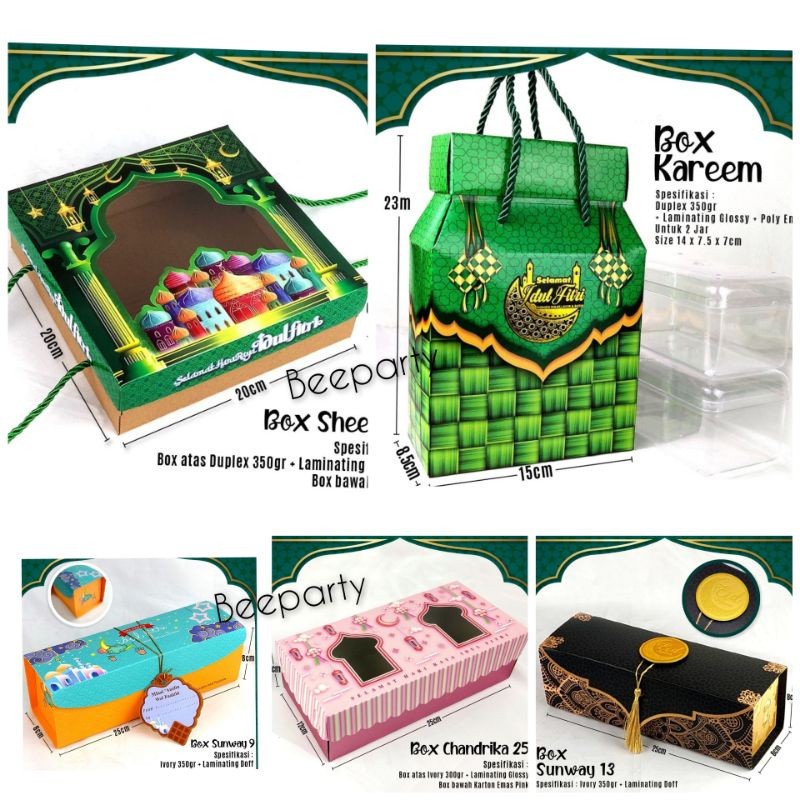 

Box Lebaran idul fitri /cake cookies box/souvenir hampers