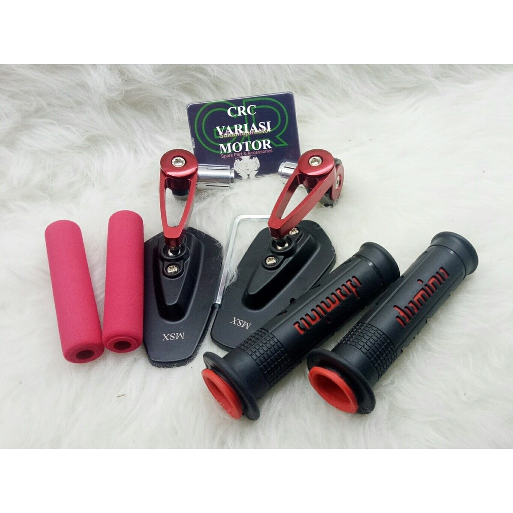 #CCR# spion jalu oval (warna) handgrip sisik handle rem busa paket universal  Nmax,Aerox,Pcx,Vario,B