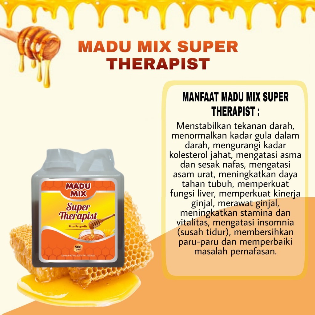 

Madu MIX Therapist Hutan plus Propolis 500 GR