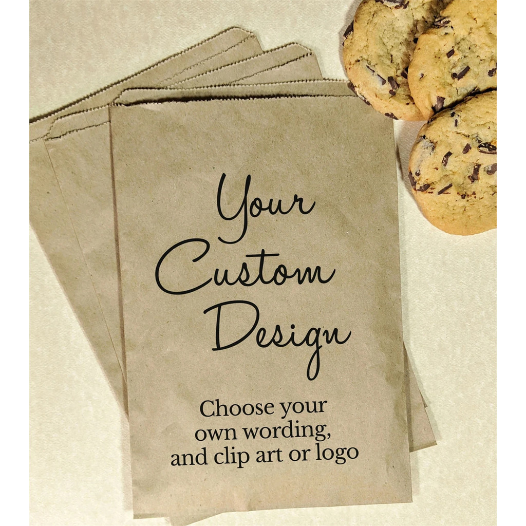 

25pcs Wedding Favor Bag, Custom Snack Bag, Custom Paper Bag, Custom Printed Bag, Birthday Party Bag, Custom Cookie Bag, Custom D