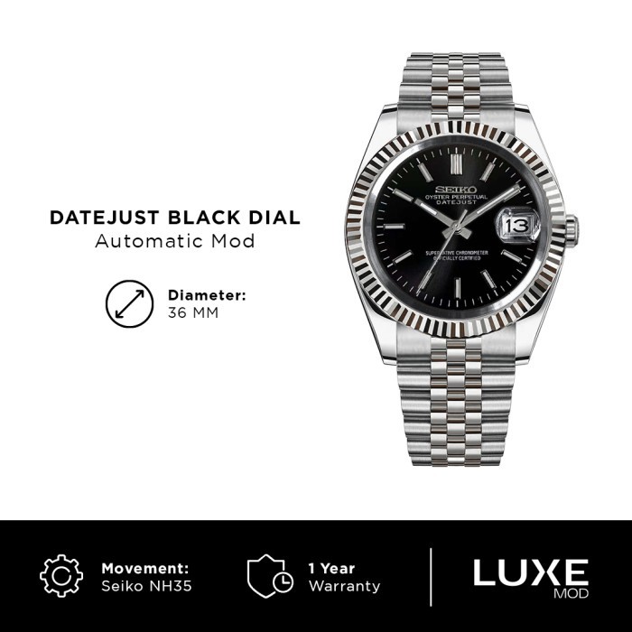 Seiko Datejust Black Dial NH35