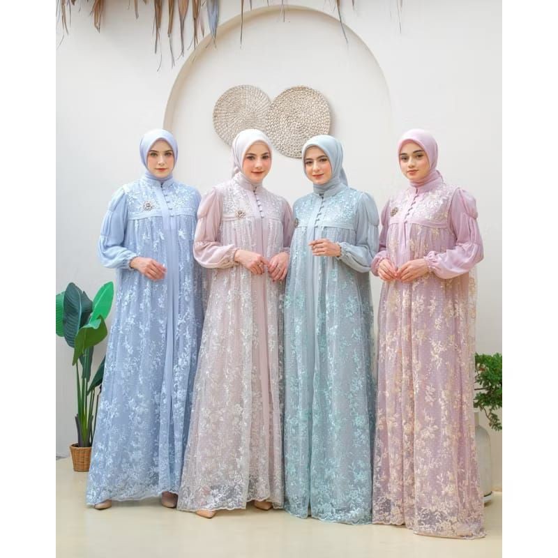SET NONA AIZA PREMIUM|OUTFIT KONDANGAN|SET WANITA MEWAH|BAJU PESTA WANITA|GIES BUTIK GAMIS|DRESS|SET