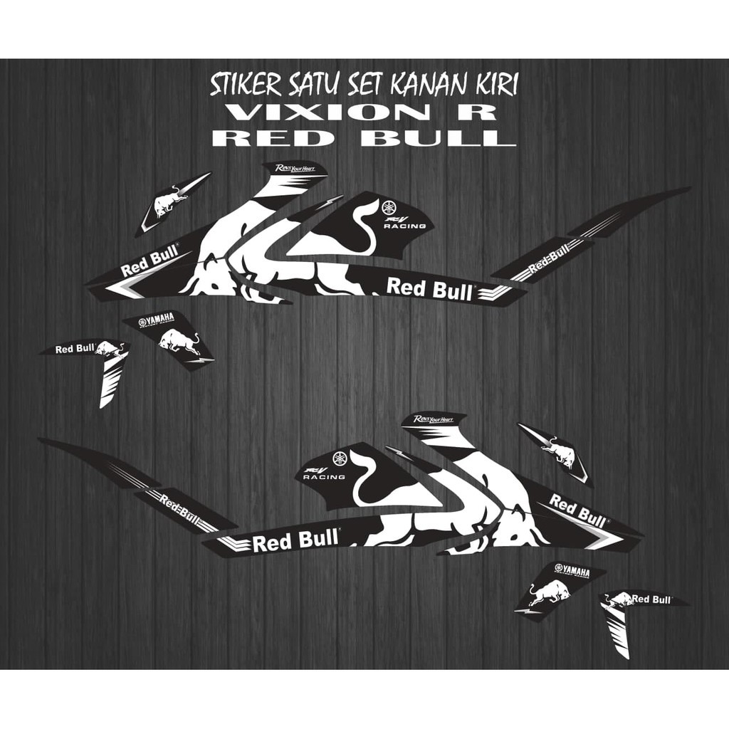 striping stiker decal vixion r/all new redbull