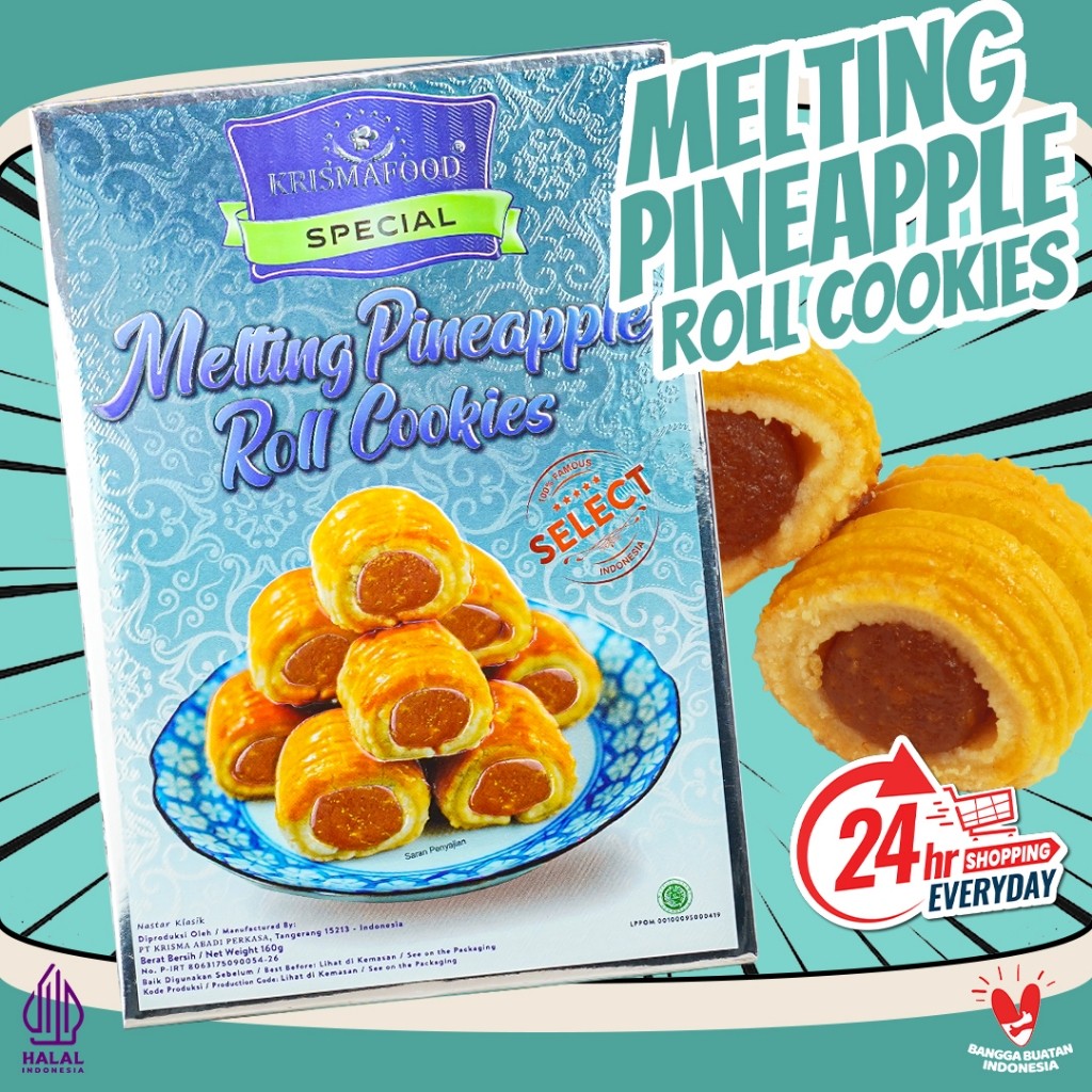 

MELTING PINEAPPLE ROLL COOKIES (G)