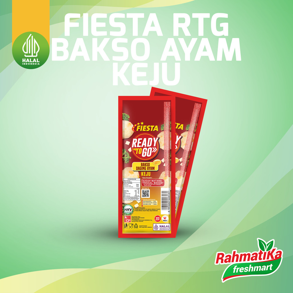 

Fiesta Ready To Go Bakso Daging Ayam Keju 60 gr