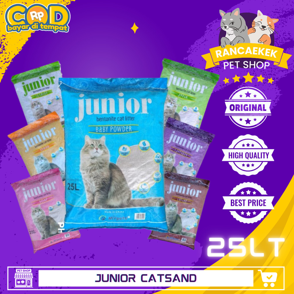 Pasir Kucing Junior 25 liter - Pasir Wangi Gumpal Junior