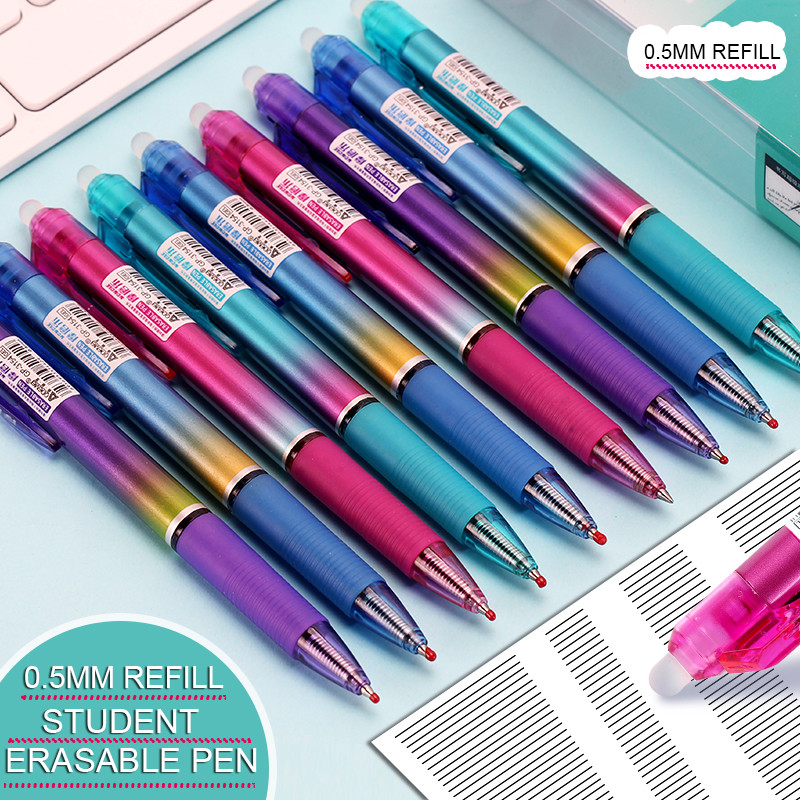 

4 Pcs Erasable Ballpoint Pen Press The Magic Erasable Pen 0.5mm Bullet Tip Student Office Writing Gift Pen School Stationery