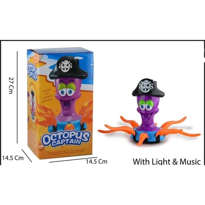 Mainan Gurita Octopus Captain Besar | Mainan Anak Gurita | Mainan Cumi