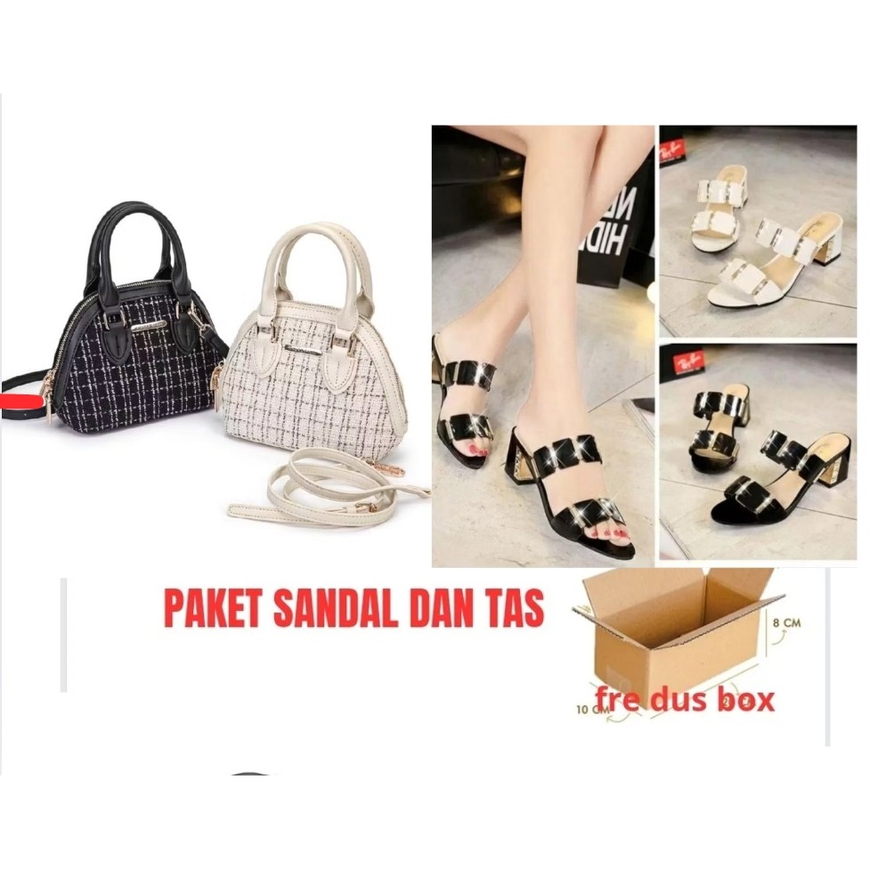 Dear Paket combo hemat 2in1 Tas&Sandal wanita .