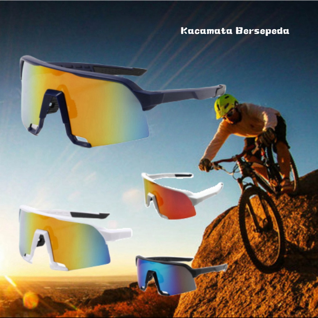 Kacamata Sepeda Cycling/Kacamata Olahraga Goggless Sport Sunglasses Roadbike MTB Kacamata Sepeda Uv4
