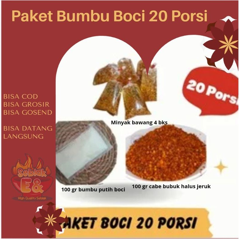 

Paket Usaha Bumbu Baso Aci Lengkap untuk 20 porsi Minyak Bawang Cabe Bubuk Bumbu Putih Boci