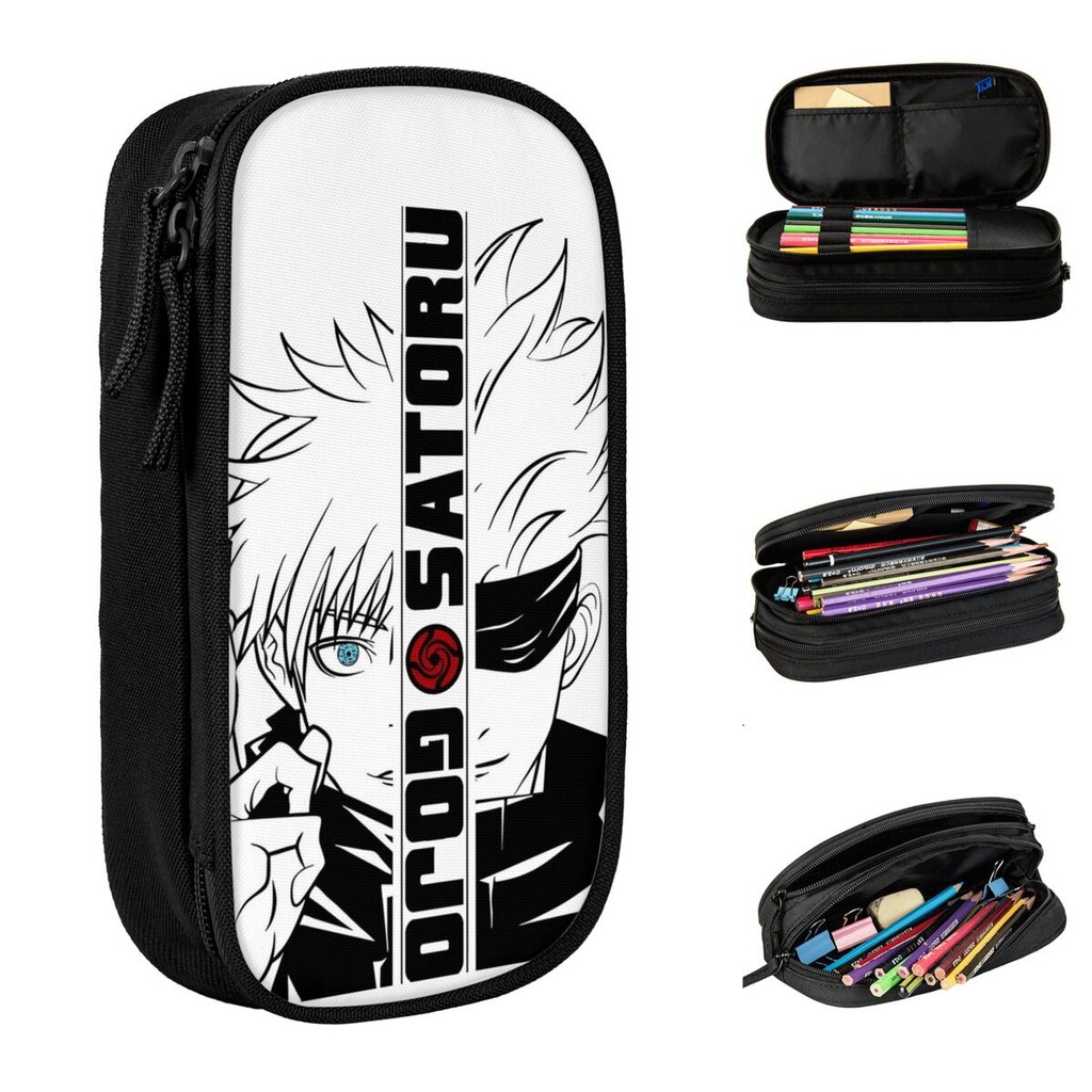 

Gojo Saturo Pencil Case Jujutsu Kaisen Pencil Box Pen Box Girls Boys Large Storage Pencil Bags School Supplies Zipper Stationery