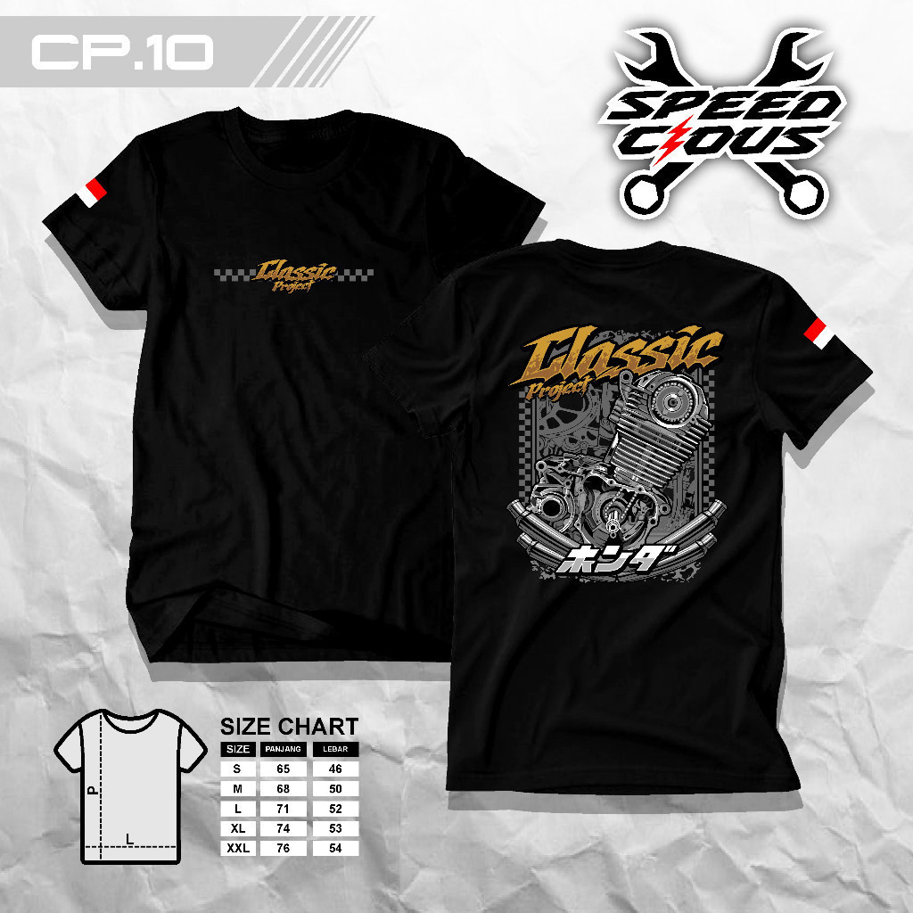 Kaos Engine Herex Racing Original Speedcious - Baju Distro Mesin Herex Cb Tiger GL Megapro Sablon Pr