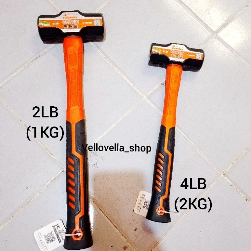 Kapusi palu batu gagang / Palu bodam palu bogem Kapusi Gagang fiber ukuran 2LB 3LB 4LB 6LB