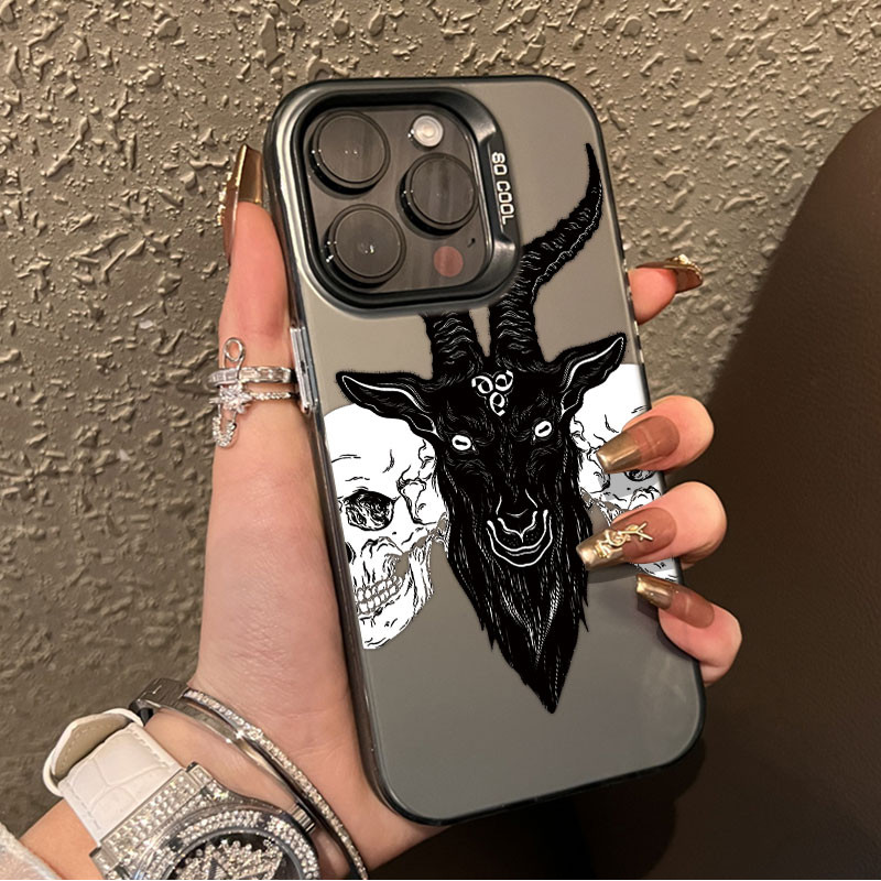 L206 Tengkorak Kepala sapi untuk lPhone11 12 15 13 14 16 ProMax 7/8 Plus XR XSMAX 15 16 gaya baru 12