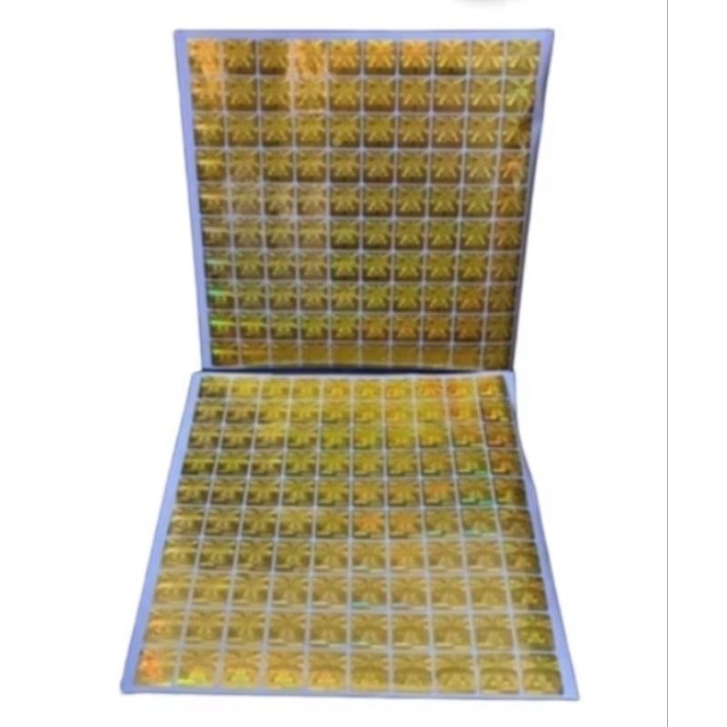 

HOLOGRAM STICKER ORIGINAL 100 PERSEN GOLD MODEL PETAK IMPORT