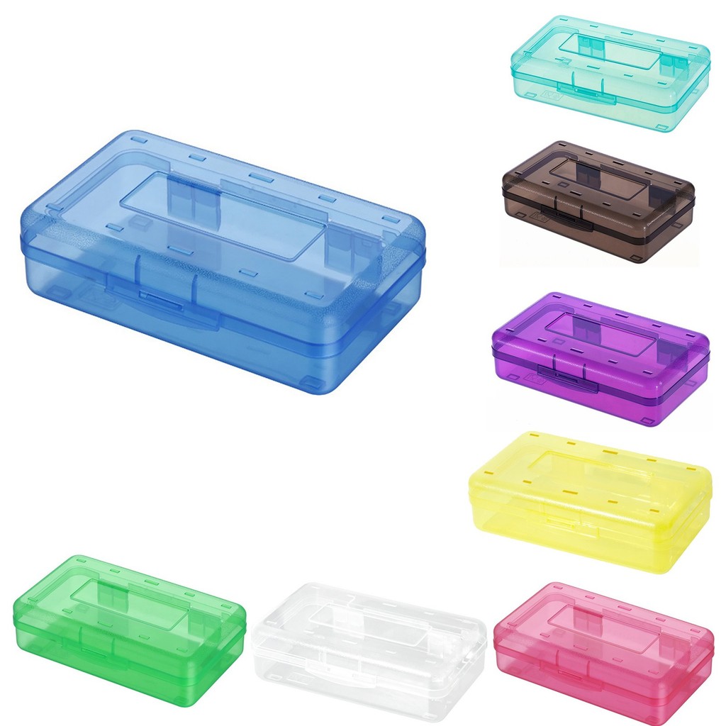 

2 Layer Pp Plastic Transparent Pencil Case Double Layer Multifunction Pen Stationery Box Kids Large Capacity Storage Organizer