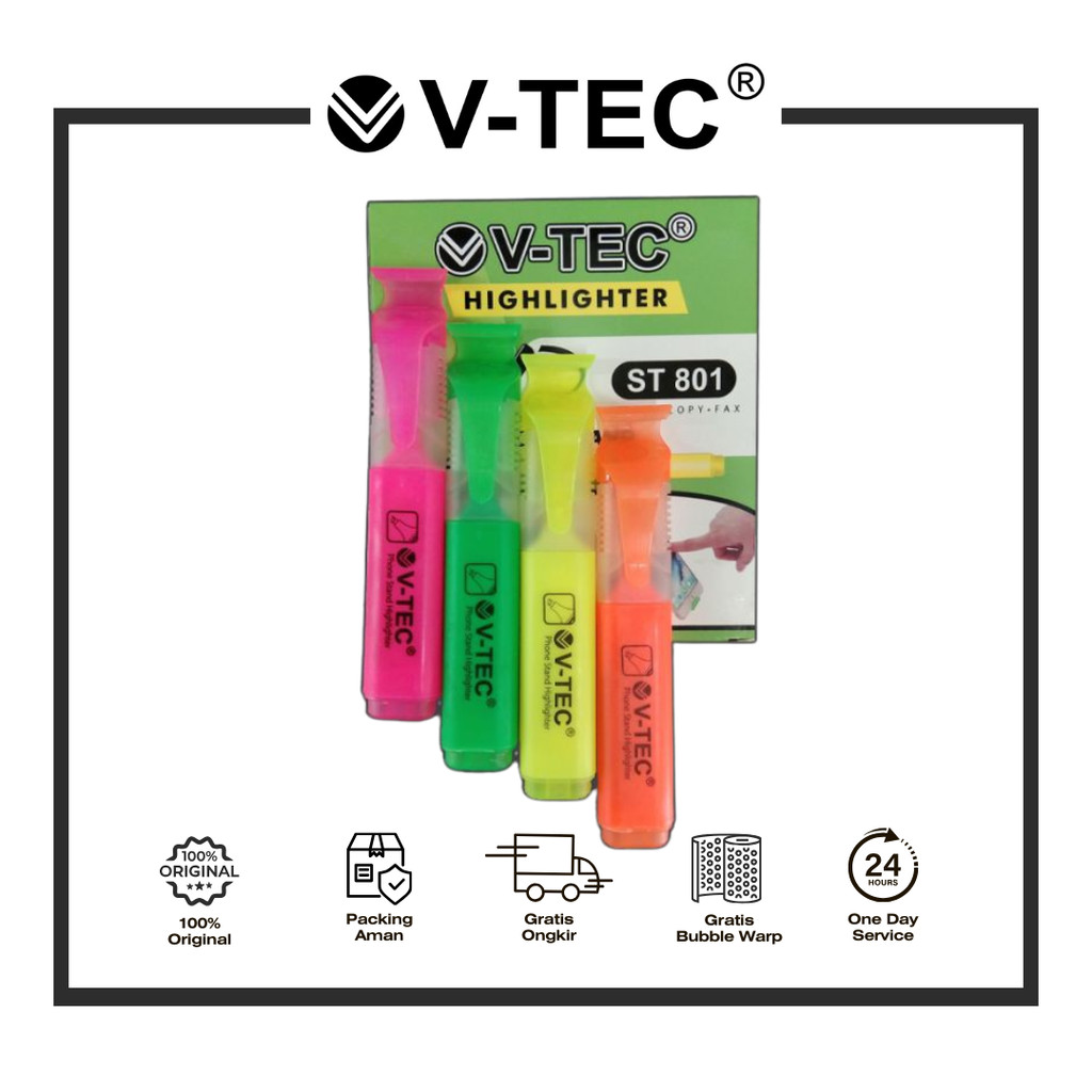 

V TEC PHONE STAND HIGHLIGHTER STABILO ST 801 PCS