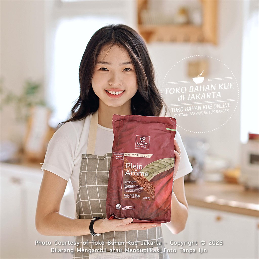 

Cacao Barry - Plein Arome 1kg ASLI Pure Cocoa Powder 100% Cokelat Bubuk Coklat Baking Chocolate