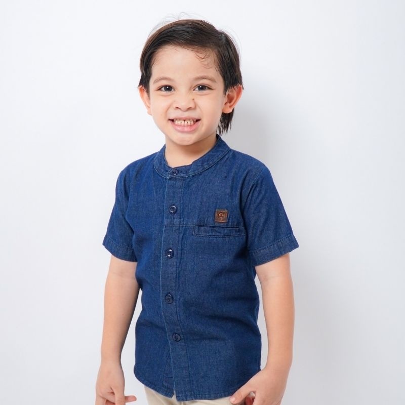 SELILINGSHOP ZAYN SHIRT - Promo 4.4 Kemeja Anak Jeans Koko Premium Baju Anak Laki-Laki Keren Murah 1