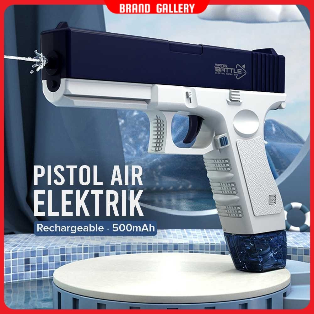 Mainan Pistol Air Elektrik Water Gun Rechargeable 500mAh - Q522