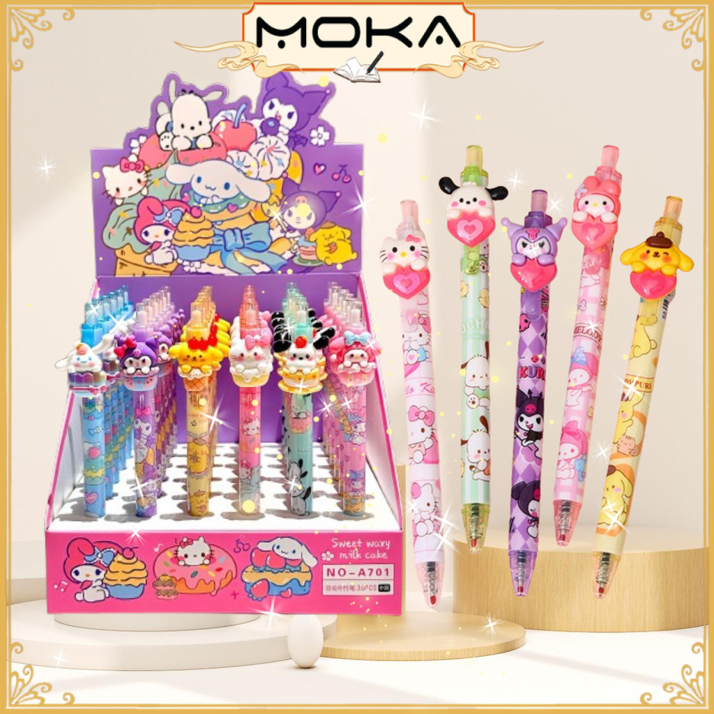 

MOKA PULPEN GEL MEKANIK DENGAN BONEKA KARTUN ANIMASI JEPANG LUCU 3D / PULPEN GEL LUCU MKP103