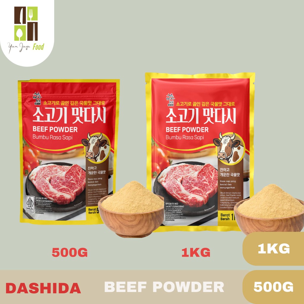 

Dashida Powder Bumbu Rasa Ikan Beef - Dashida Beef Soup 1kg & 500gr