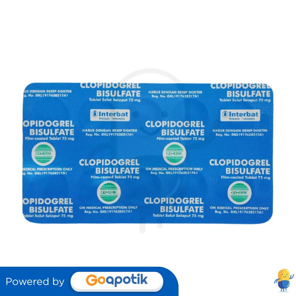 Clopidogrel Bisulfate Interbat 75 Mg Strip 10 Tablet