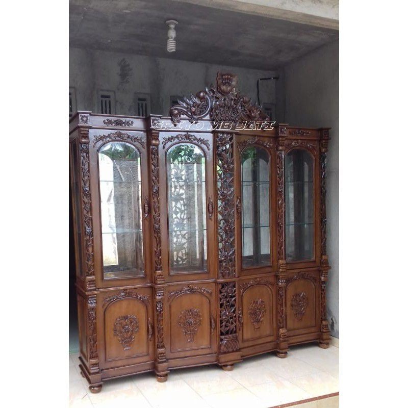 Lemari hias shima kayu jati