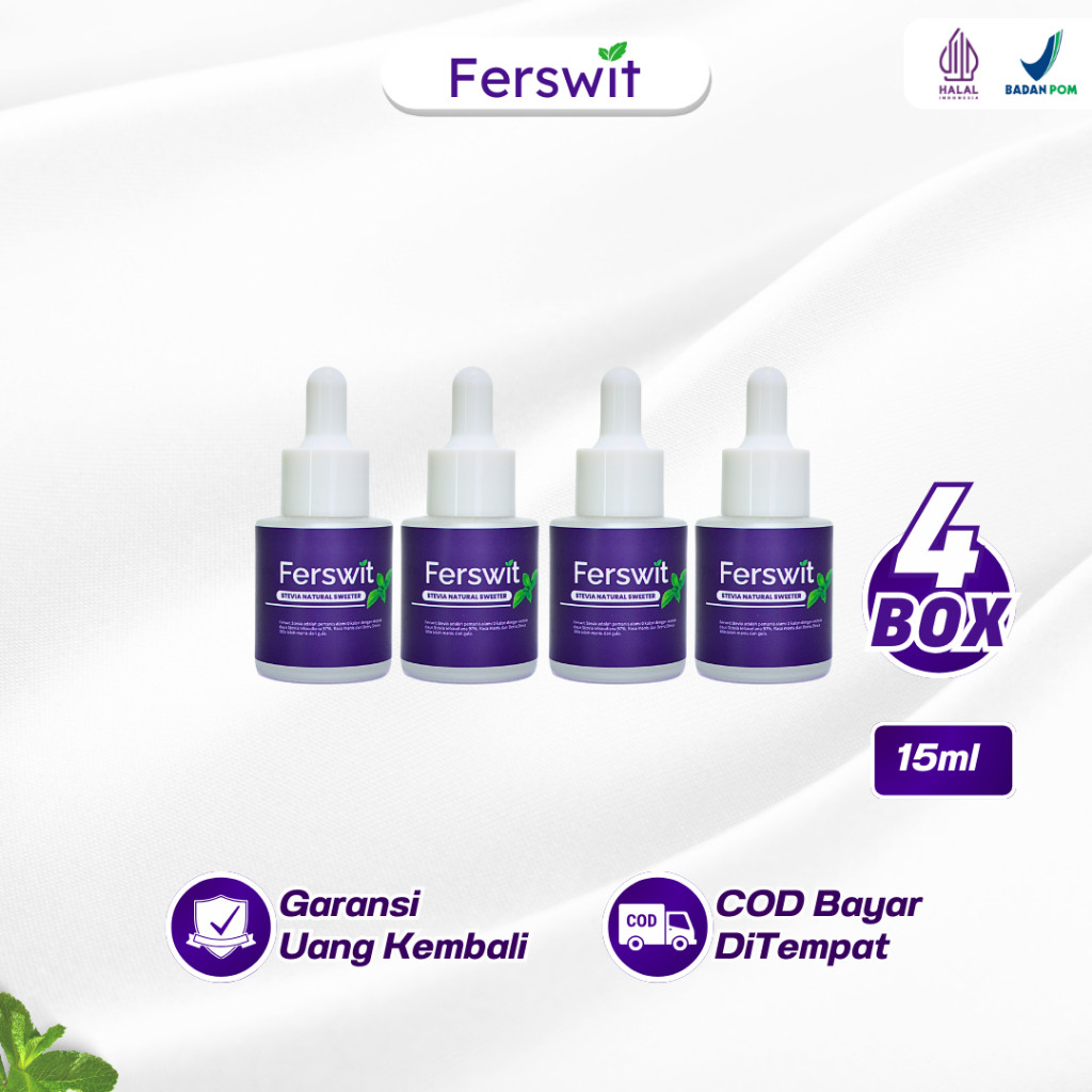 

Ferswit Stevia Alami Paket Bundling 4 Botol Ready Stock & Original